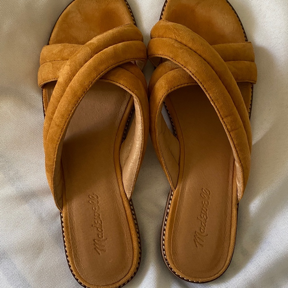 Madewell skylar slide sandal suede Size 11